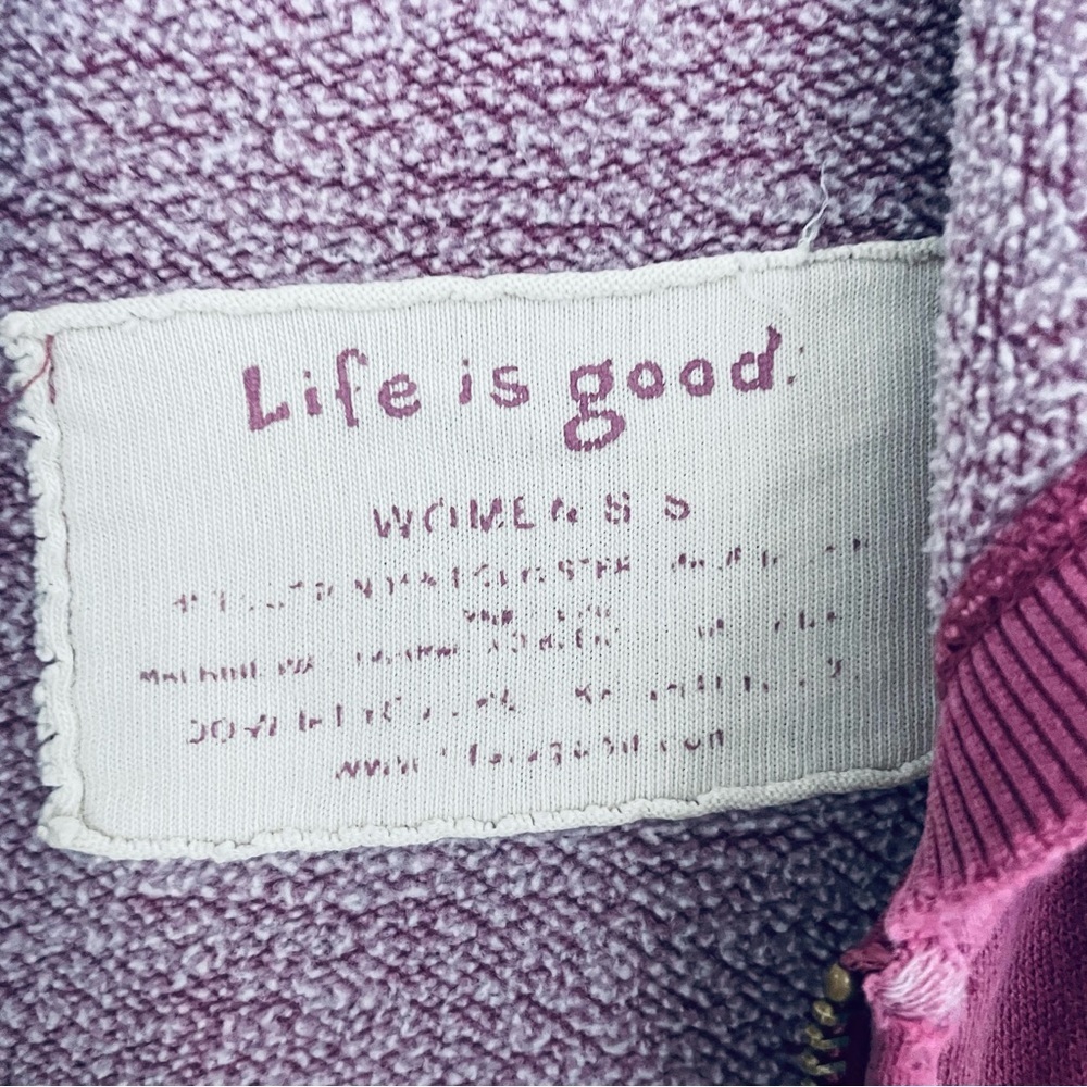 Life is Good Pink Full Zip Hoodie with Pockets - Picture 10 of 14